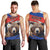 Russia Brown Bear and Chamomile Flower Men Tank Top