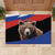 Russia Brown Bear and Chamomile Flower Rubber Doormat LT17 - Wonder Print Shop