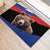 Russia Brown Bear and Chamomile Flower Rubber Doormat LT17 - Wonder Print Shop