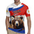 Russia Brown Bear and Chamomile Flower Rugby Jersey LT17 - Wonder Print Shop