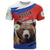 Russia Brown Bear and Chamomile Flower T Shirt LT17 - Wonder Print Shop