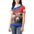 Russia Brown Bear and Chamomile Flower Women Polo Shirt LT17 - Wonder Print Shop