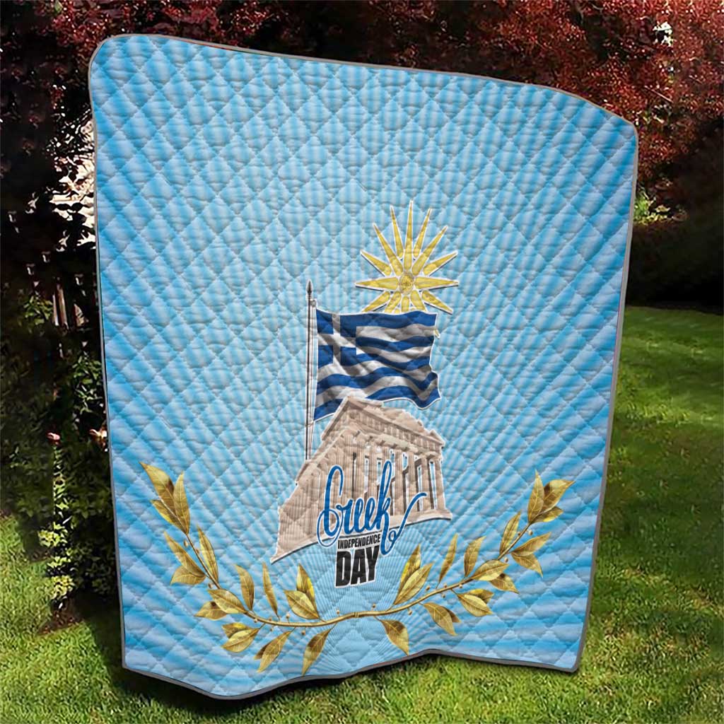 Greece Independence Day Quilt 25th March Vergina Sun