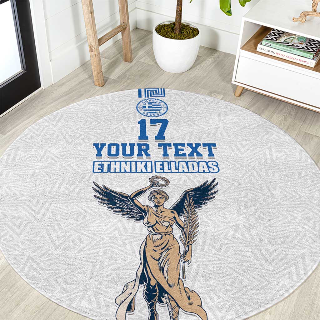 Custom Greece Football Champions Round Carpet Nike Goddess of Victory