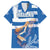 Custom Greece Basketball Family Matching Off Shoulder Short Dress and Hawaiian Shirt Sporty Style with Laurel
