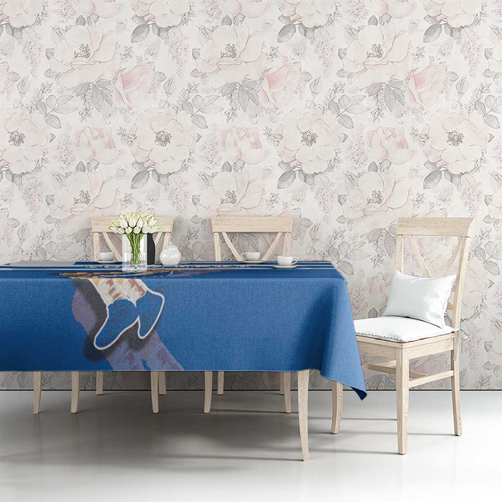 Custom Greece Basketball Tablecloth Sporty Style with Laurel