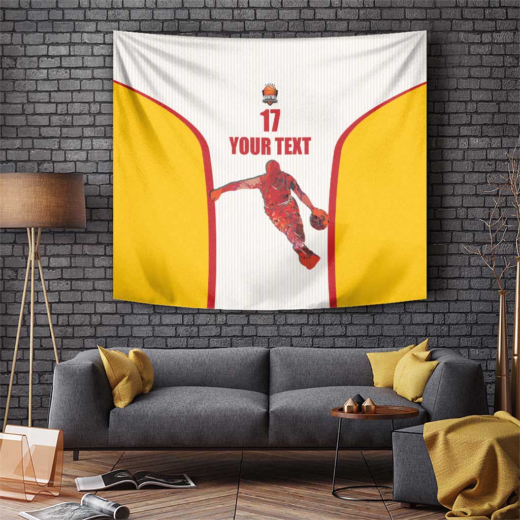 Custom Espana Basketball Spain Tapestry Baloncesto Come on La Roja White Style