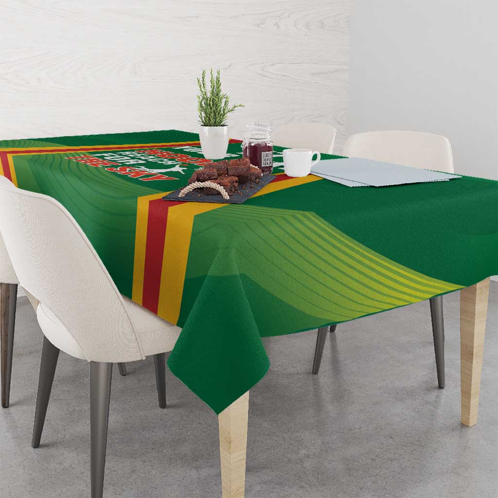 Custom Lithuania Basketball Tablecloth Hoops Reach For the Sky