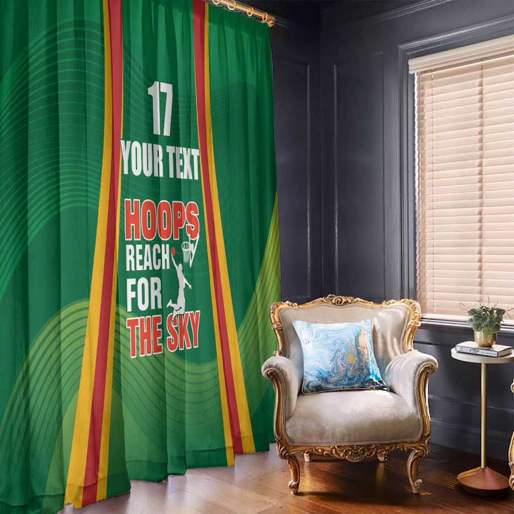 Custom Lithuania Basketball Window Curtain Hoops Reach For the Sky