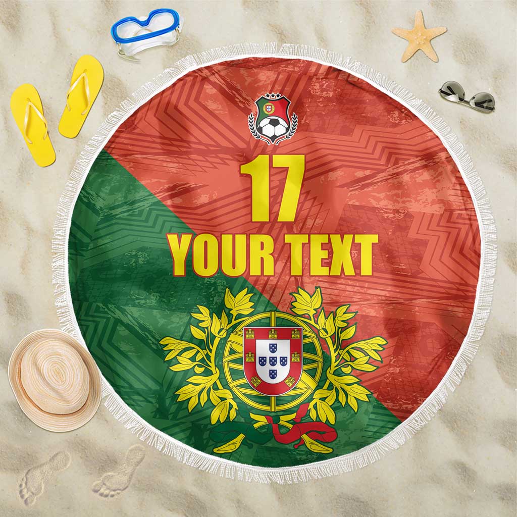 Custom Portugal Football Beach Blanket Sporty Style