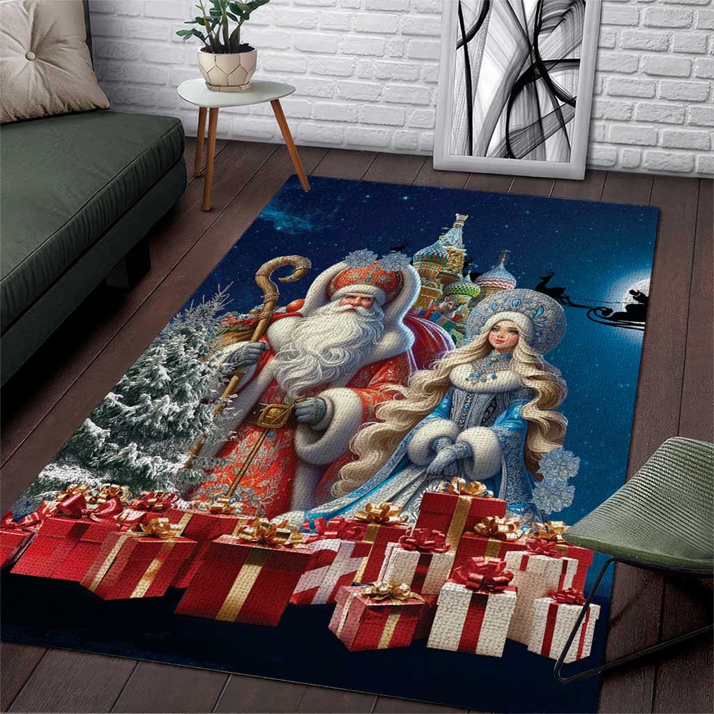 Russia Ded Moroz and Snegurochka Area Rug Orthodox Christmas Slavic Mythology LT17 - Wonder Print Shop