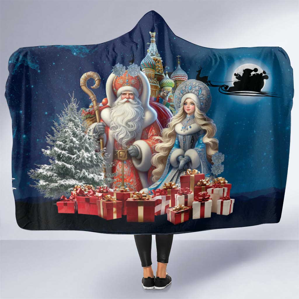 Russia Ded Moroz and Snegurochka Hooded Blanket Orthodox Christmas Slavic Mythology