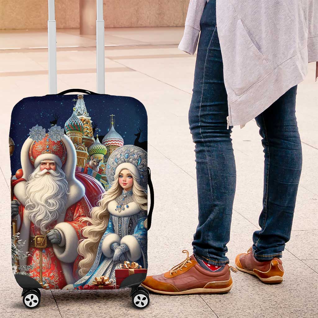 Russia Ded Moroz and Snegurochka Luggage Cover Orthodox Christmas Slavic Mythology LT17 - Wonder Print Shop