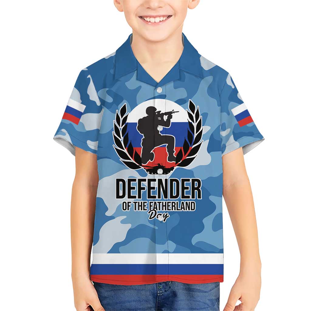 Russia Defender of the Fatherland Day Kid Hawaiian Shirt 23th February LT17 - Wonder Print Shop