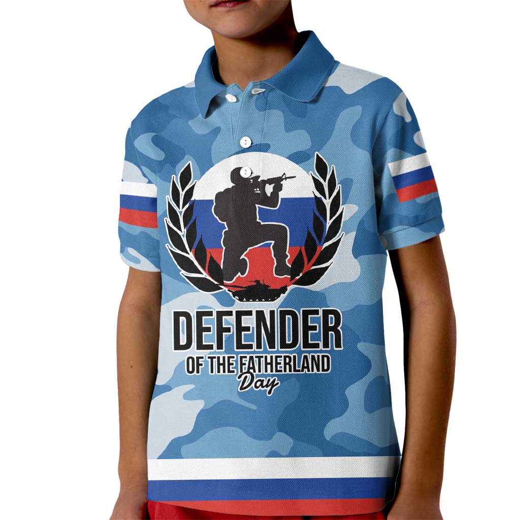 Russia Defender of the Fatherland Day Kid Polo Shirt 23th February LT17 - Wonder Print Shop