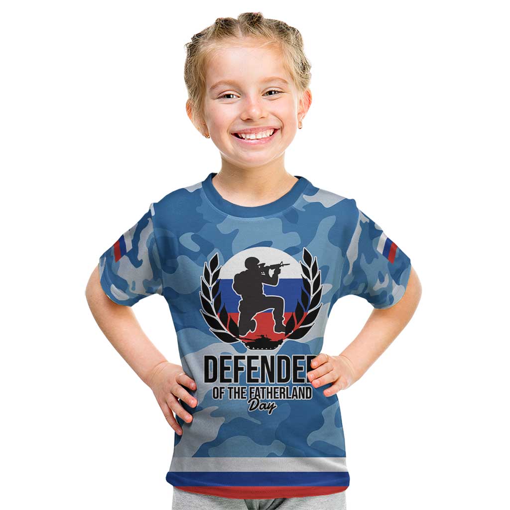 Russia Defender of the Fatherland Day Kid T Shirt 23th February LT17 - Wonder Print Shop