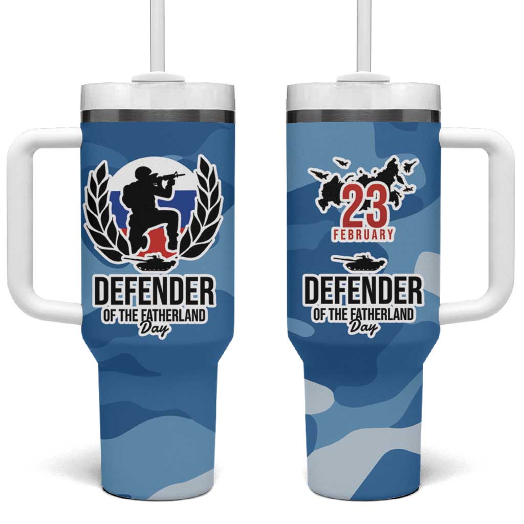 Russia Defender of the Fatherland Day Tumbler With Handle 23th February LT17 - Wonder Print Shop