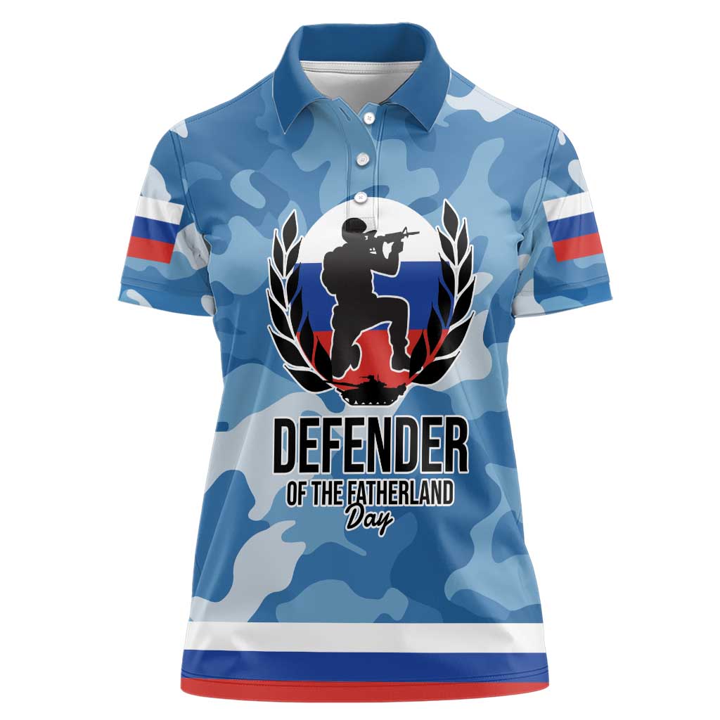 Russia Defender of the Fatherland Day Women Polo Shirt 23th February LT17 - Wonder Print Shop