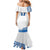 Custom Greece Basketball Champions Family Matching Mermaid Dress and Hawaiian Shirt Sporty Style with Eagle Mascot