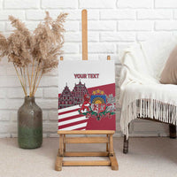 Personalized Riga Town Hall Square Latvia Canvas Wall Art Coat of Arms