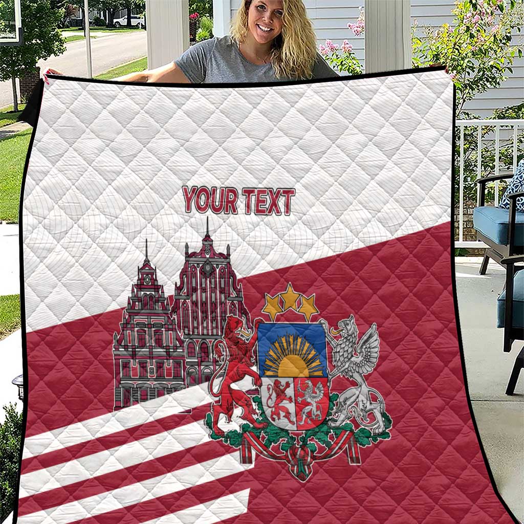 Personalized Riga Town Hall Square Latvia Quilt Coat of Arms