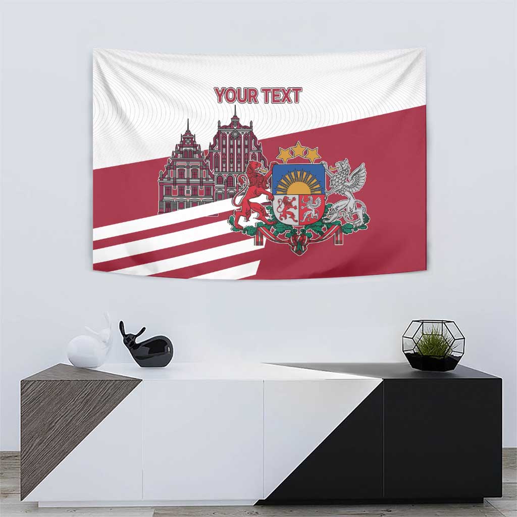 Personalized Riga Town Hall Square Latvia Tapestry Coat of Arms