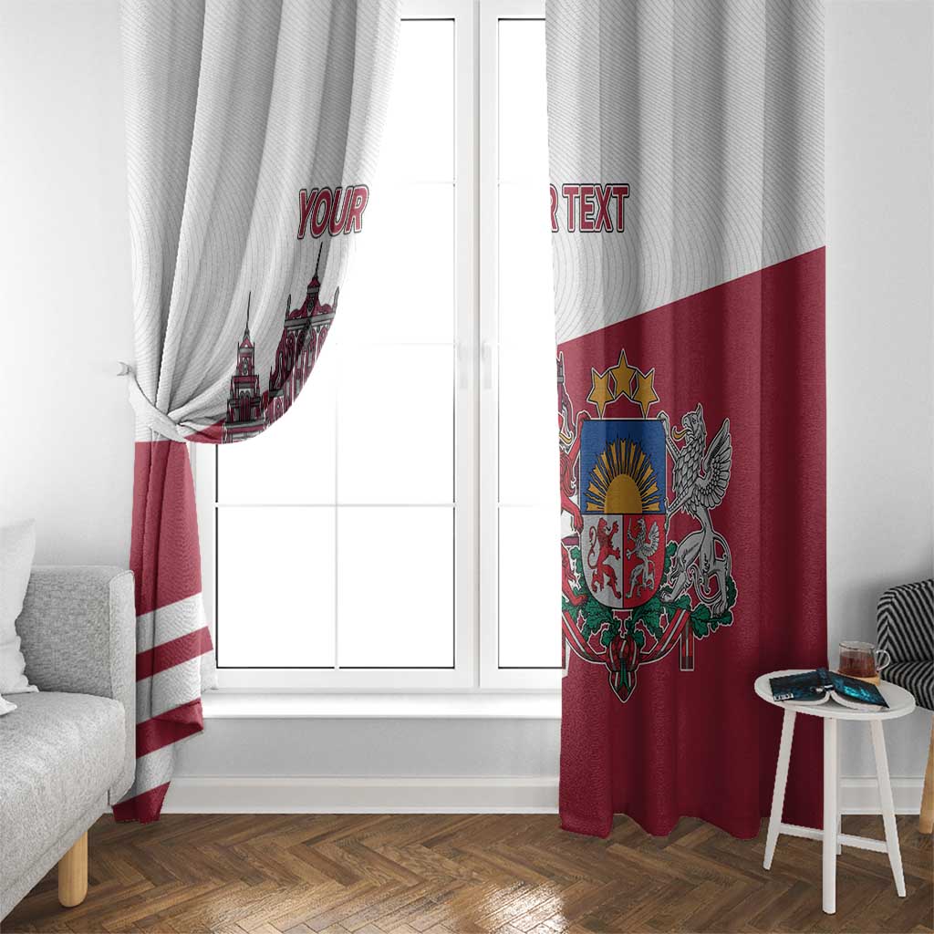Personalized Riga Town Hall Square Latvia Window Curtain Coat of Arms