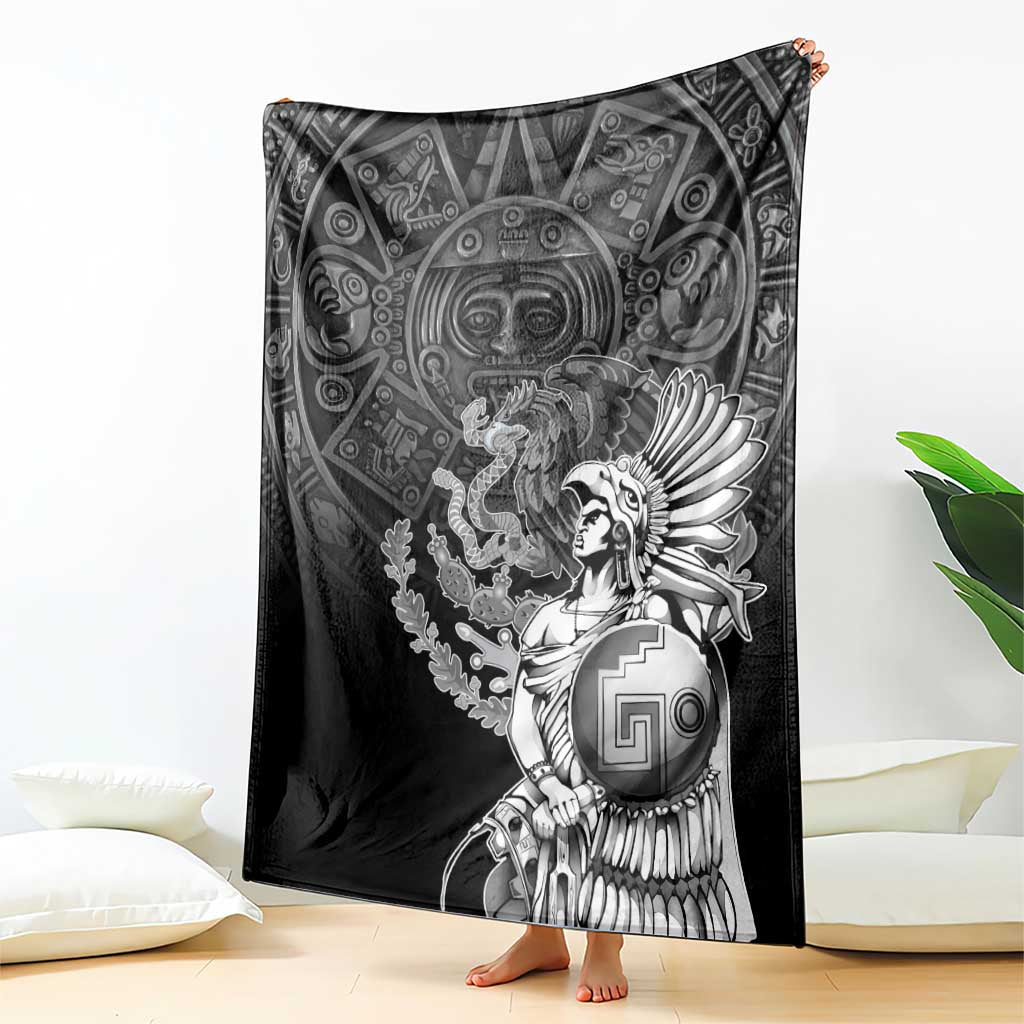 Mexico Aztec Warrior Blanket Huitzilopochtli With Aztec Calendar