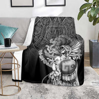 Mexico Aztec Warrior Blanket Huitzilopochtli With Aztec Calendar