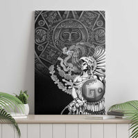 Mexico Aztec Warrior Canvas Wall Art Huitzilopochtli With Aztec Calendar