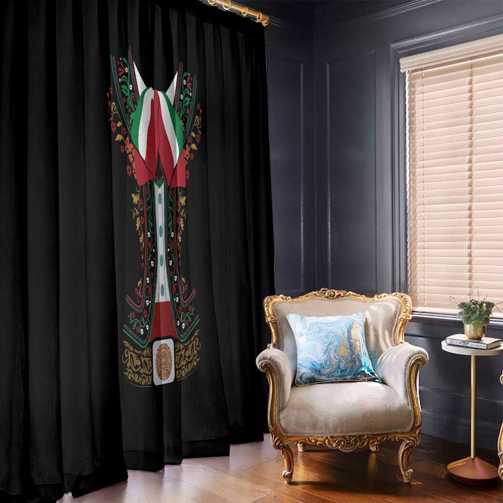Mexico Cinco de Mayo Window Curtain Charro Suit Style
