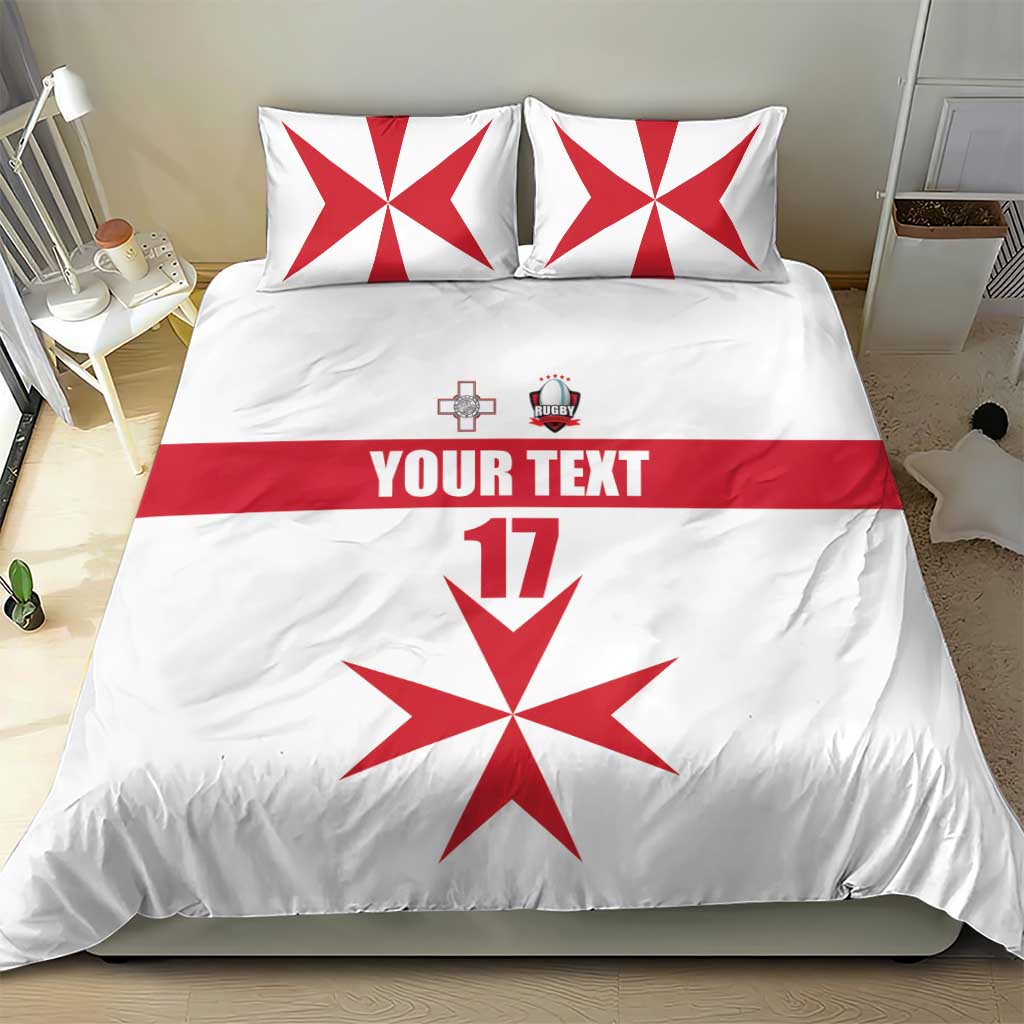 Custom Malta Rugby Bedding Set Maltese Cross