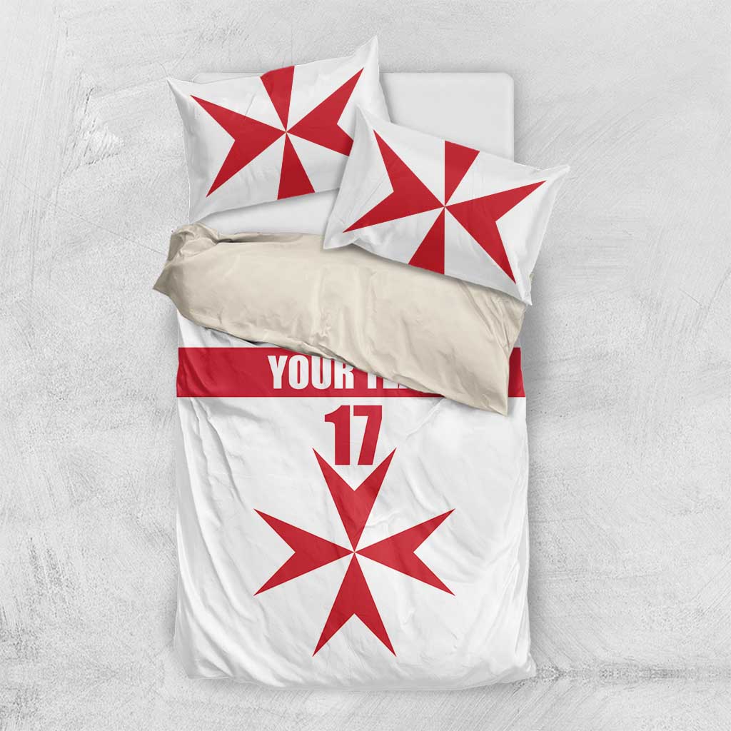 Custom Malta Rugby Bedding Set Maltese Cross