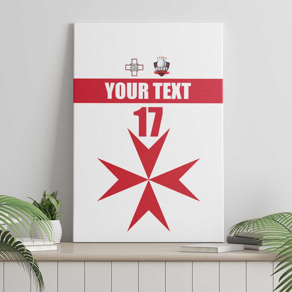 Custom Malta Rugby Canvas Wall Art Maltese Cross