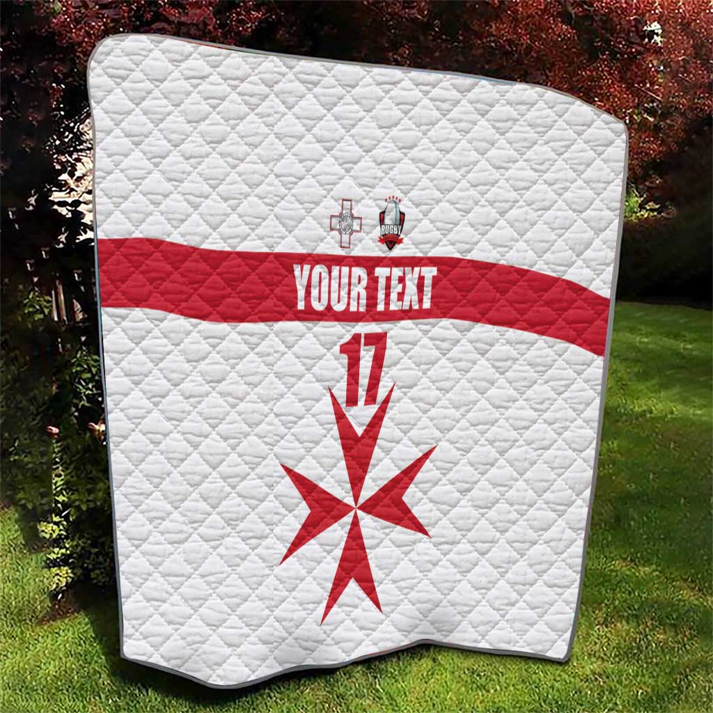 Custom Malta Rugby Quilt Maltese Cross