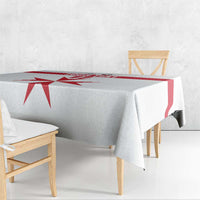 Custom Malta Rugby Tablecloth Maltese Cross