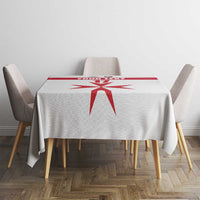 Custom Malta Rugby Tablecloth Maltese Cross