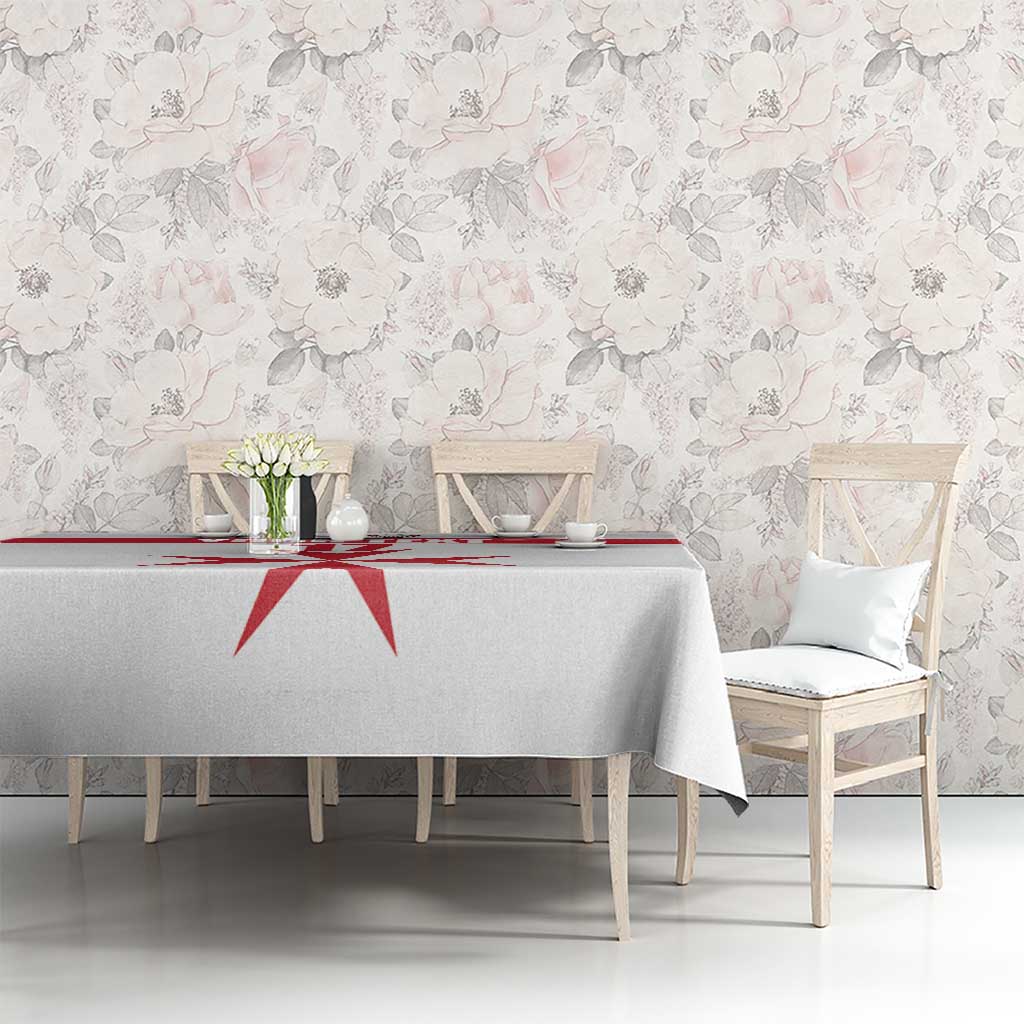 Custom Malta Rugby Tablecloth Maltese Cross