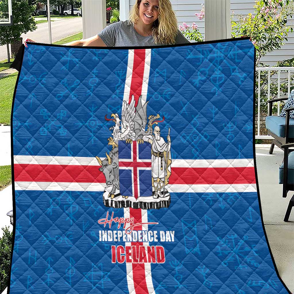 Iceland Icelandic National Day Quilt Happy 81th Anniversary