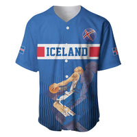 Iceland Basketball Custom Baseball Jersey Blue Style