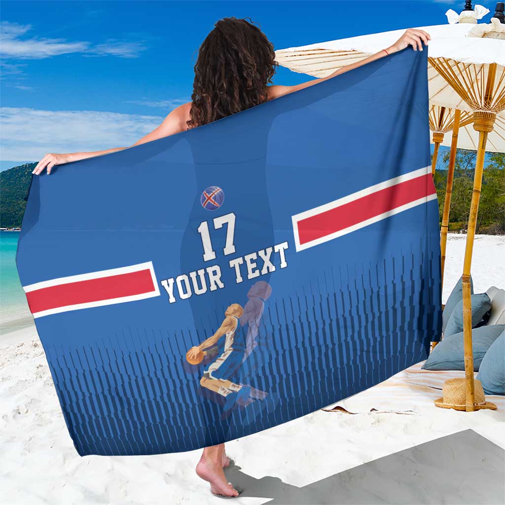 Iceland Basketball Custom Sarong Blue Style