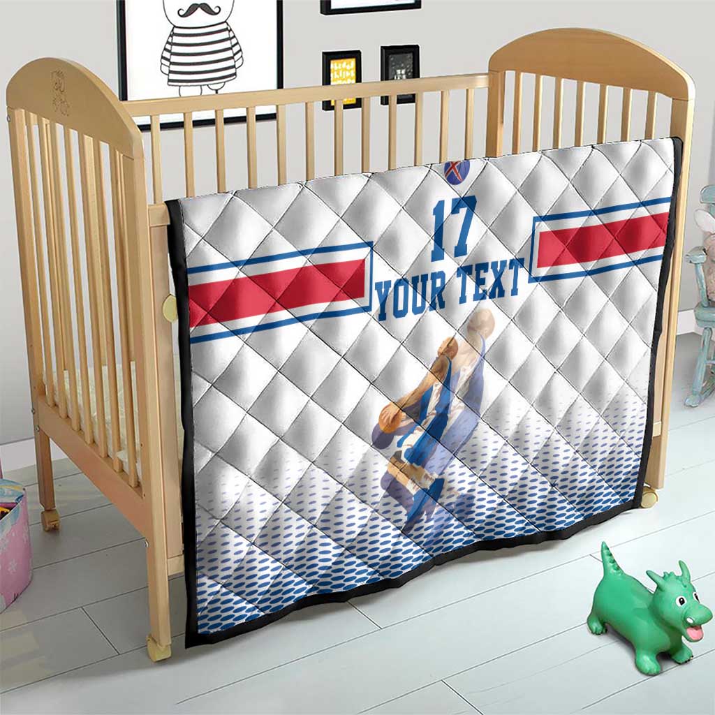 Iceland Basketball Custom Quilt White Style