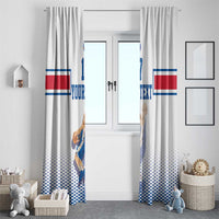 Iceland Basketball Custom Window Curtain White Style