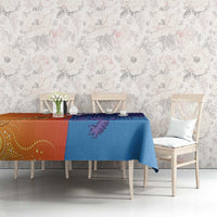 Custom Scotland and Australia Rugby Tablecloth Wallabies Thistle Together