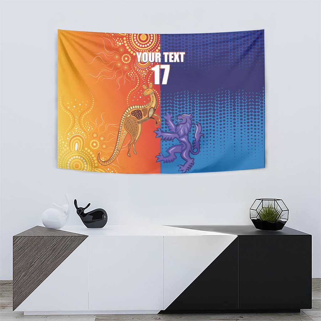 Custom Scotland and Australia Rugby Tapestry Wallabies Thistle Together