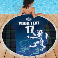 Custom Scotland Rugby Beach Blanket Go Scottish Thistle
