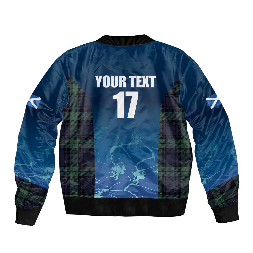 Custom Scotland Rugby Bomber Jacket Go Scottish Thistle