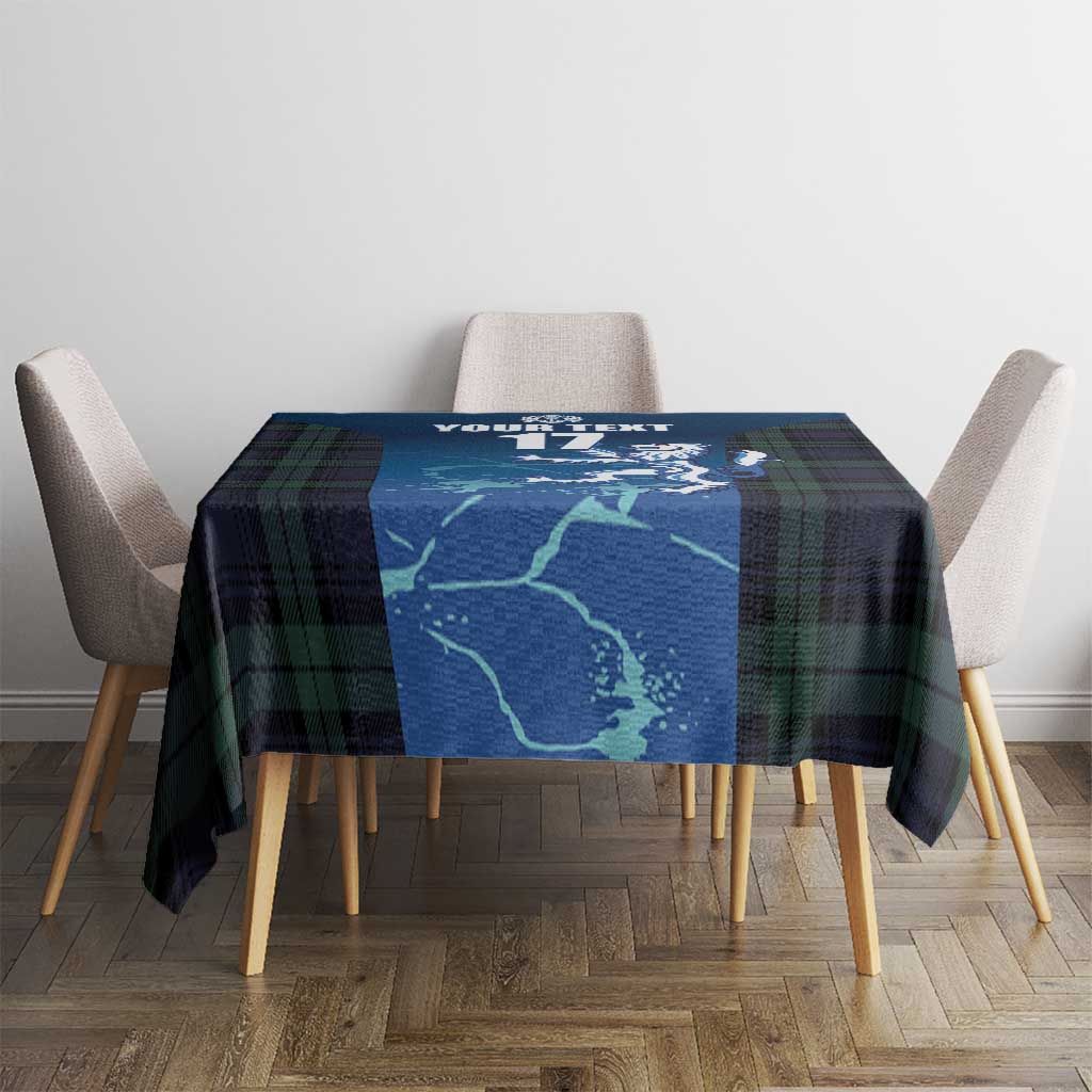 Custom Scotland Rugby Tablecloth Go Scottish Thistle
