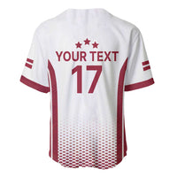Latvia Basketball Custom Baseball Jersey White Latvian Pattern