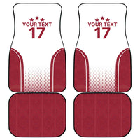 Latvia Basketball Custom Car Mats White Latvian Pattern